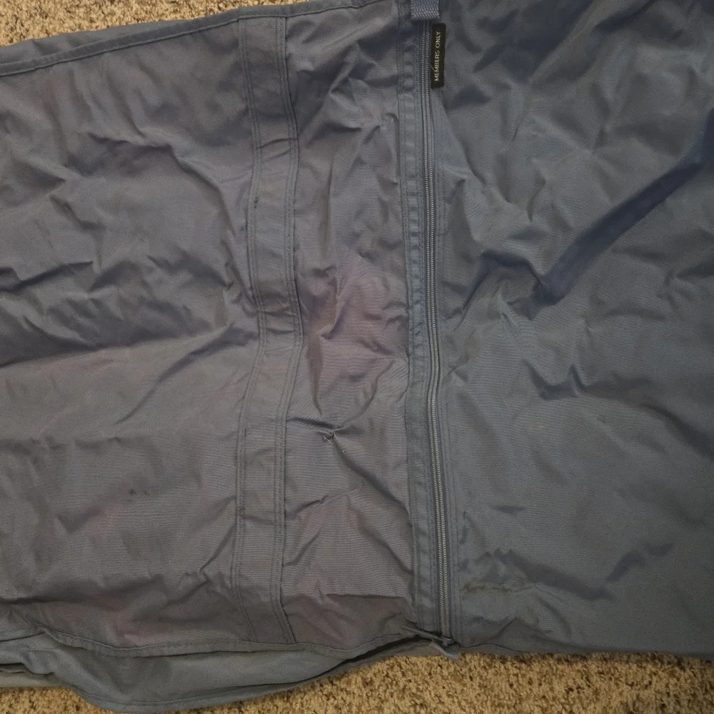 Vintage Members Only Garment Bag Hanging Suit Carryon Black Folding